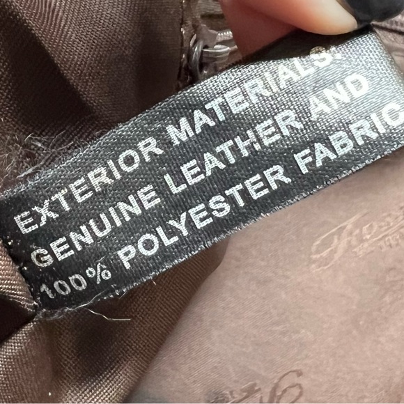 Fossil Genuine Leather Messenger Bag Crossbody Book Bag in Brown - Picture 9 of 11